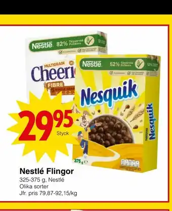 Matöppet Nestlé Flingor erbjuda