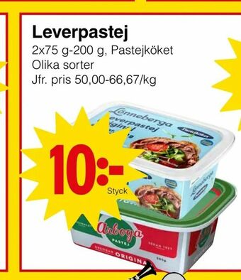 Matöppet Leverpastej erbjuda