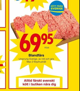 Matöppet Blandfärs erbjuda