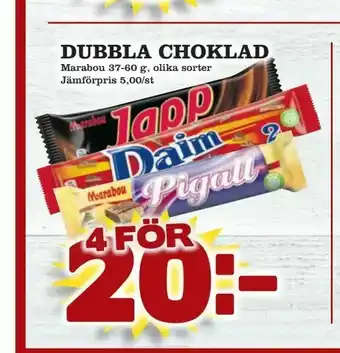 minmatbutik Dubbla choklad erbjuda