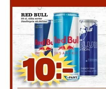 Nelins Red bull erbjuda