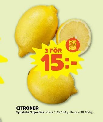 Stora Coop Citroner erbjuda
