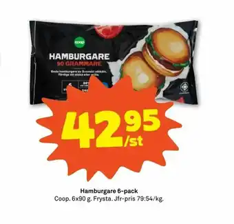 Stora Coop Hamburgare 6-pack erbjuda