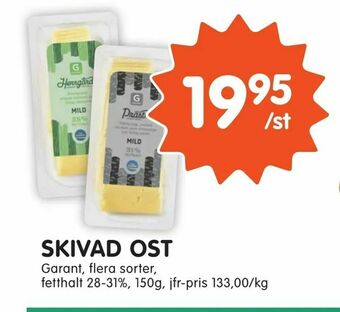 Tempo Skivad ost erbjuda