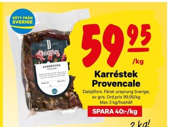 City Gross Dalsjöfors karré erbjuda