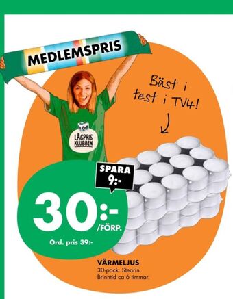 ÖoB Pepsodent värmeljus erbjuda