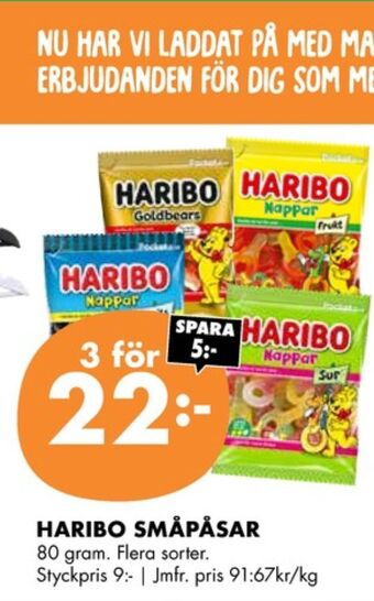 ÖoB Goldbear godispåsar erbjuda