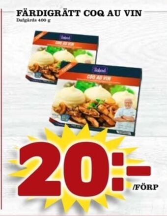 Matdax Dafgårds färdigrätter erbjuda