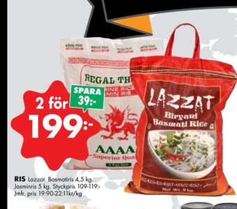 ÖoB Lazzat basmatiris erbjuda