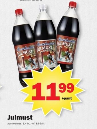 Pekås Apotekarnes julmust erbjuda