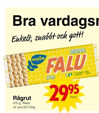 Matöppet Falu råg-rut knäckebröd erbjuda