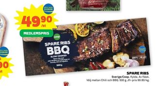 Stora Coop Coop spareribs erbjuda