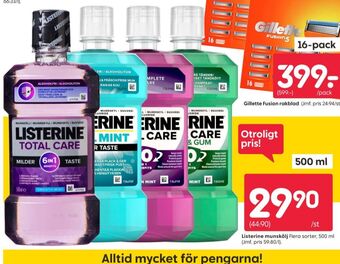 Rusta Listerine munskölj erbjuda