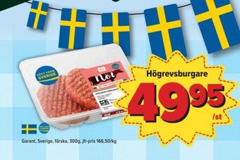 Östenssons Garant hamburgare erbjuda
