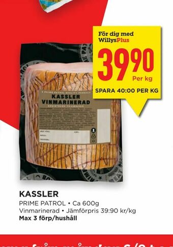 Willys Hemma Kassler erbjuda