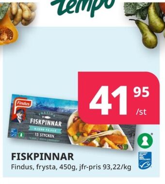 Tempo Findus fiskpinnar erbjuda
