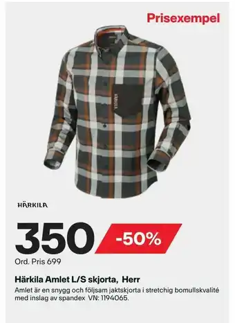 XXL Härkila Amlet L/S skjorta, Herr erbjuda