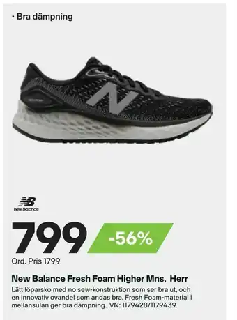 XXL New Balance Fresh Foam Higher Mns, Herr erbjuda