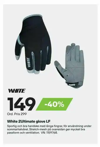 XXL White 2Ultimate glove LF erbjuda