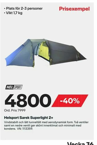 Helsport Sarek Superlight 2+