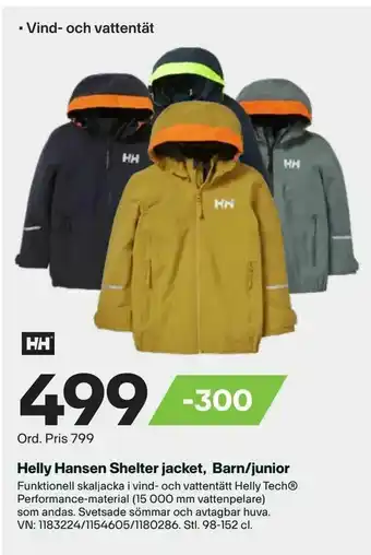 XXL Helly Hansen Shelter jacket, Barn/junior erbjuda