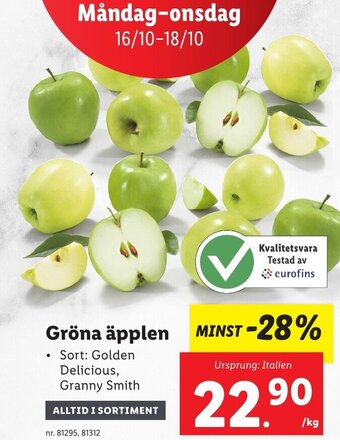 Lidl Gröna äpplen erbjuda