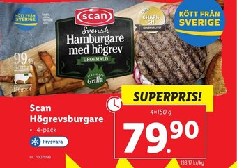 Lidl Scan Högrevsburgare erbjuda