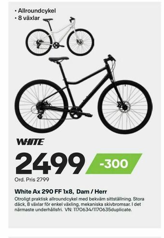 XXL White Ax 290 FF 1x8, Dam / Herr erbjuda