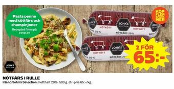 Coop Nötfärs i rulle erbjuda