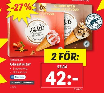 Lidl BON GELATI Glasstrutar erbjuda
