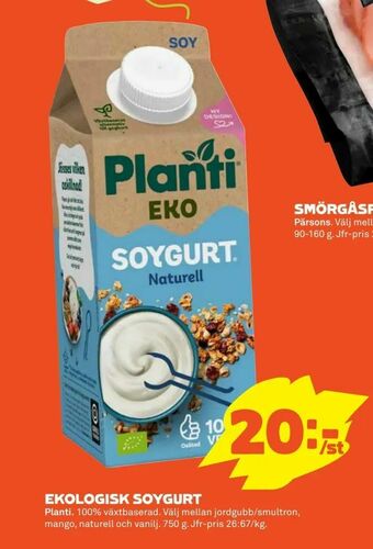 Coop Extra Ekologisk soygurt erbjuda