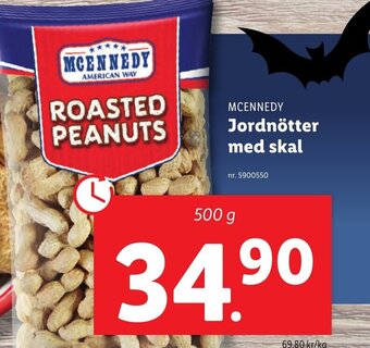Lidl MCENNEDY Jordnötter med skal erbjuda