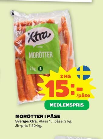Stora Coop Morötter i påse erbjuda