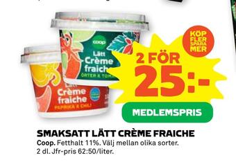 Stora Coop Smaksatt lätt crème fraiche erbjuda