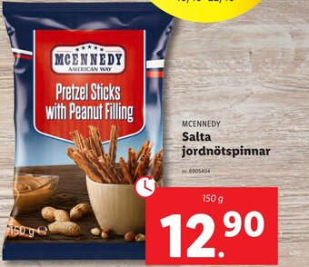 Lidl MCENNEDY Salta jordnötspinnar erbjuda
