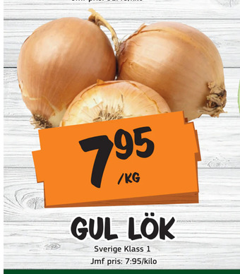 Bazaar Food market Gul lök erbjuda