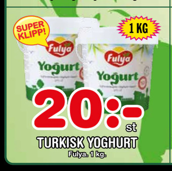 Nya Pulsen Turkisk yoghurt erbjuda