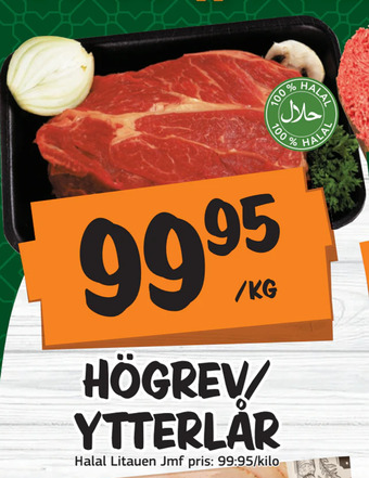 Bazaar Food market Högrev/ytterlår erbjuda