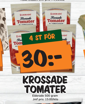 Bazaar Food market Krossade tomater erbjuda