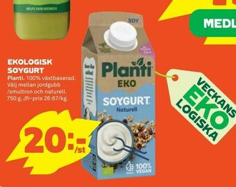 Coop Konsum Ekologisk soygurt erbjuda