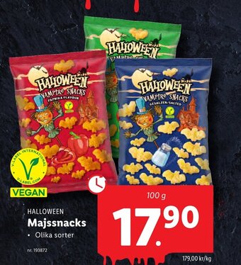 Lidl HALLOWEEN Majssnacks erbjuda