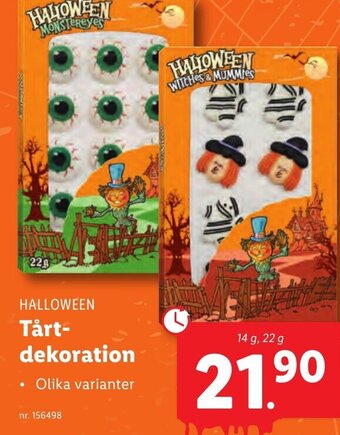 Lidl HALLOWEEN Tårt- dekoration erbjuda