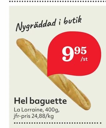 Hemköp Hel baguette erbjuda