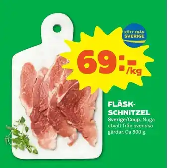 Stora Coop Fläsk- schnitzel erbjuda