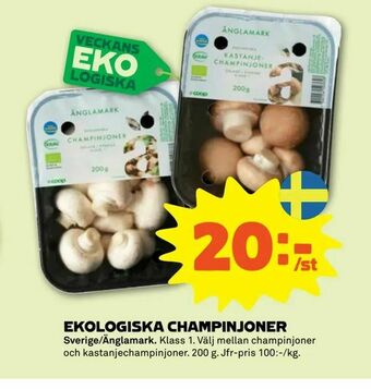 Stora Coop Ekologiska champinjoner erbjuda