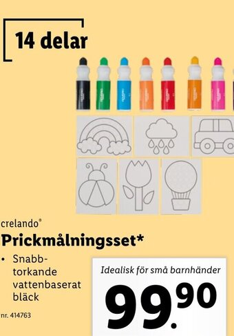 Lidl crelando Prickmålningsset erbjuda