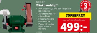 Lidl PARKSIDEⓇ Bänkbandslip erbjuda