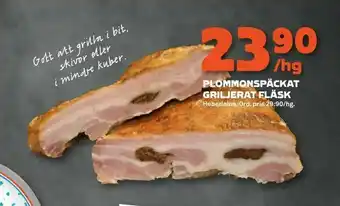 Plommonspäckat griljerat fläsk