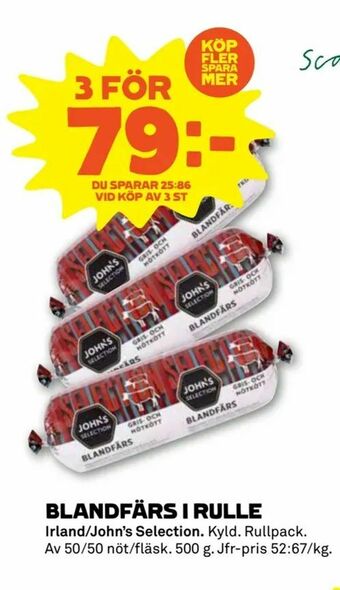 Coop Forum Blandfärs i rulle erbjuda