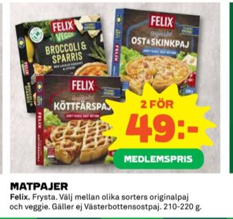 Coop Felix matpajer erbjuda